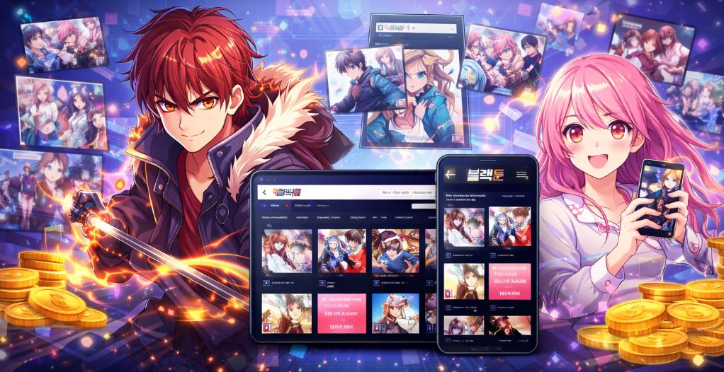 블랙툰 최신주소 접속 안내 배너 이미지