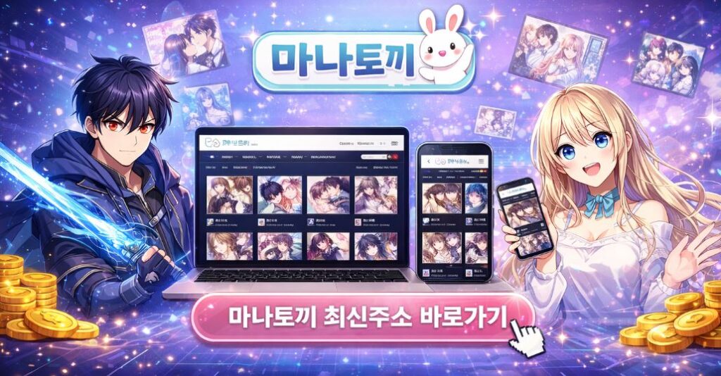 마나토끼 최신주소 접속 안내 배너 이미지