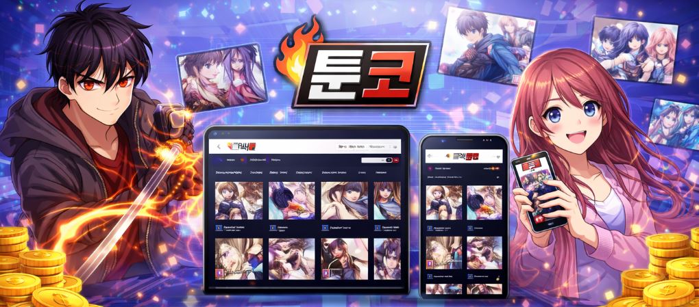 툰코 최신주소 접속 안내 배너 이미지